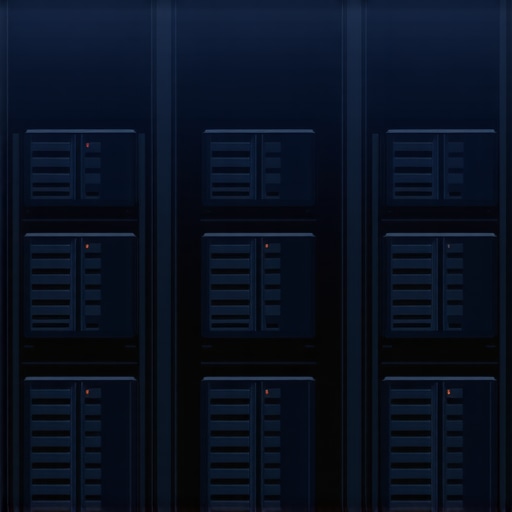 Futuristic AI-managed storage system with dynamic data flow between NVMe and SATA drives.