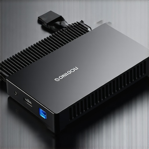 External SSD connected with cooling system for optimal performance