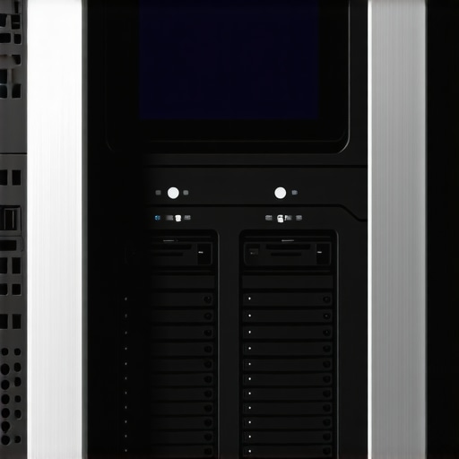 High-tech external SSD with RAID configuration in a modern data center environment