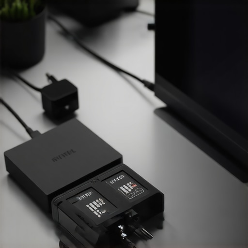 Creative workspace with external SSDs connected to laptop via Thunderbolt 4