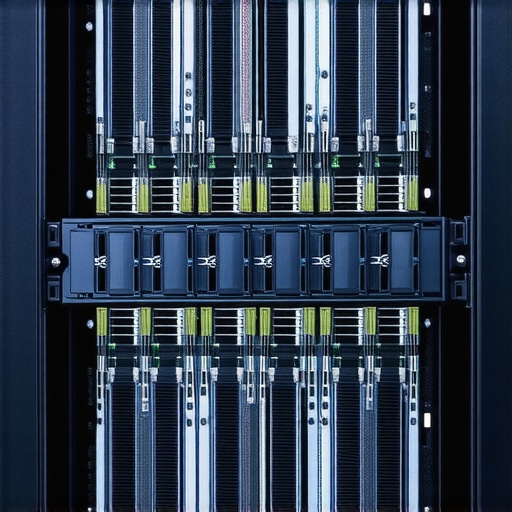 NVMe SSD RAID array equipped with liquid cooling and thermal sensors in a data center