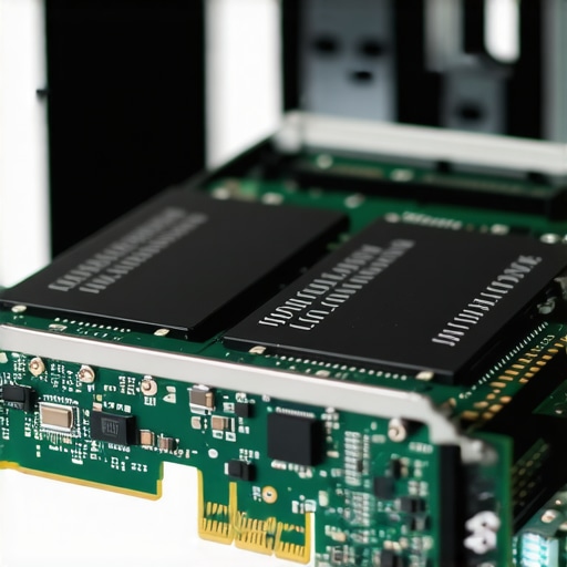 Illustration of PCIe 5.0 SSDs in a high-performance data center environment
