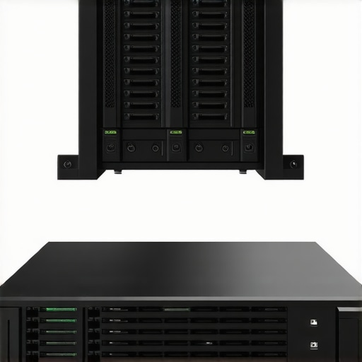 External RAID system with NVMe SSDs, cooling, and high-speed interfaces in a data center