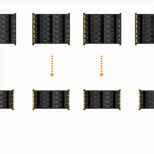 Diagram showing PCIe 5.0 lanes, NVMe protocol, and data transfer speeds in RAID configurations.