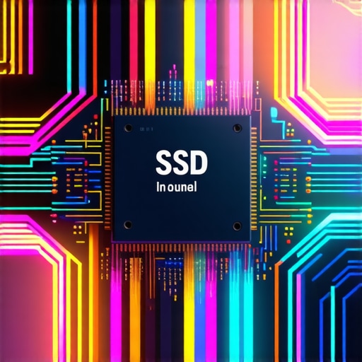 Futuristic SSD chips demonstrating quantum tunneling effects in a high-tech lab