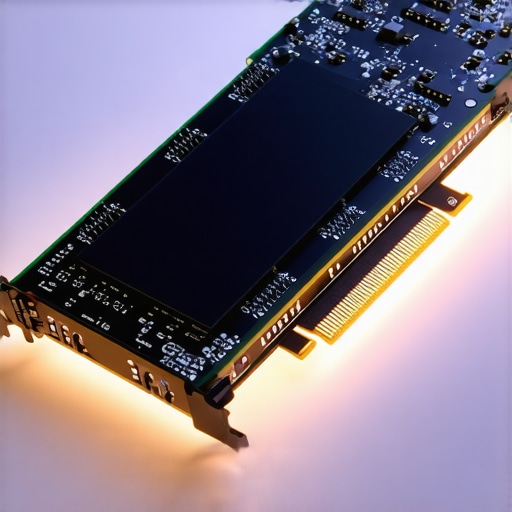 Close-up of high-speed NVMe SSDs connected to a motherboard supporting PCIe 5.0 standard, illustrating rapid data transfer capabilities
