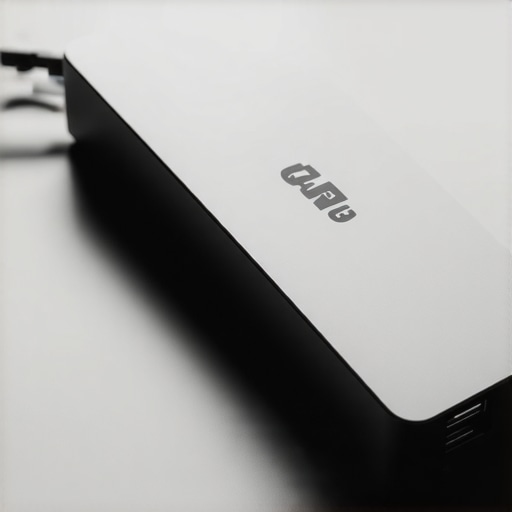 External SSD connected to a computer with fast data transfer visible