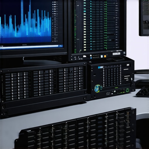 A professional workstation featuring multiple NVMe SSDs connected with Thunderbolt 4, displaying real-time performance data.