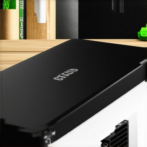 A sleek external SSD enclosure with built-in heat sinks and airflow channels