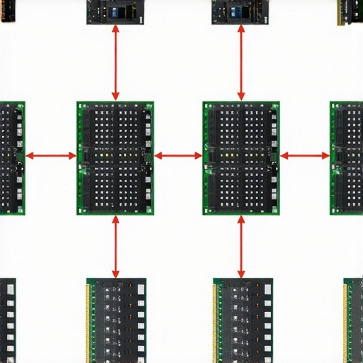 Diagram showing multiple storage drive types in a hierarchical RAID setup