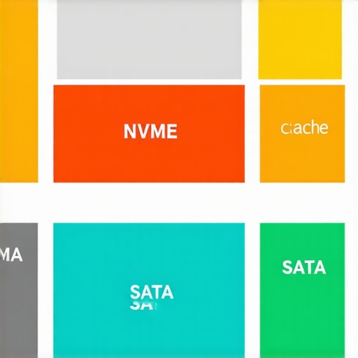 Diagram showing layered storage system with high-speed NVMe cache, HDDs, and external SSDs for optimized data rebuilds.
