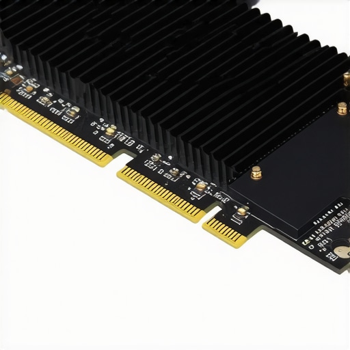 Advanced cooling system on PCIe 7.0 NVMe SSD emphasizing heat dissipation technologies.