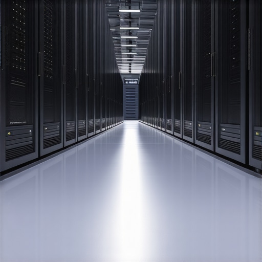 Close-up of NVMe SSDs with vapor chamber cooling systems in a server rack