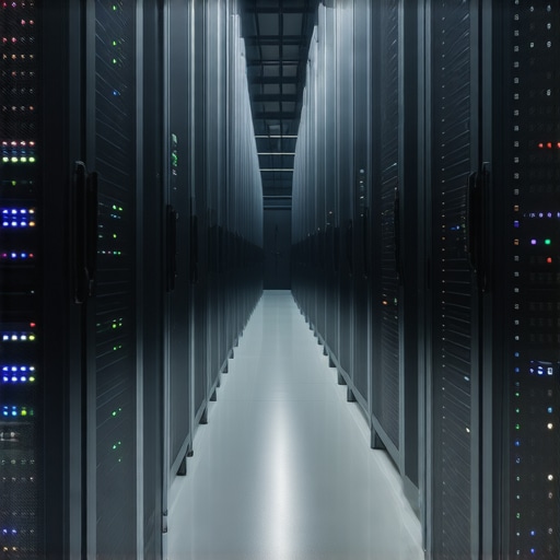 Modern data center showcasing high-speed SSD racks and cooling technology