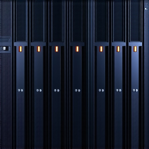 Futuristic data center with glowing NVMe SSDs and RAID configurations showcasing advanced storage setup