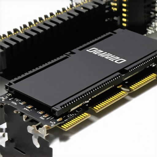 Close-up of NVMe SSDs with PCIe 5.0 connectors in a server environment.