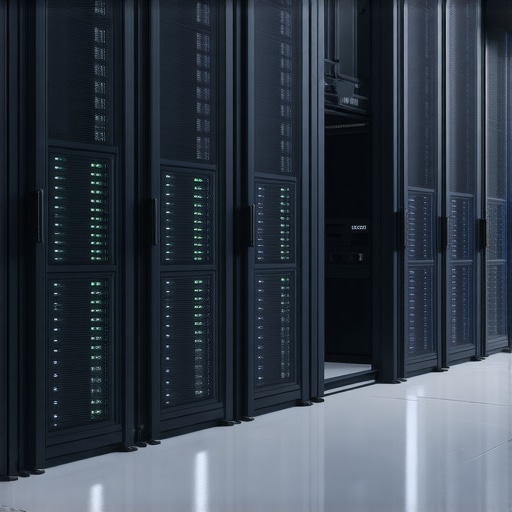 A high-tech data center featuring advanced hybrid storage solutions.