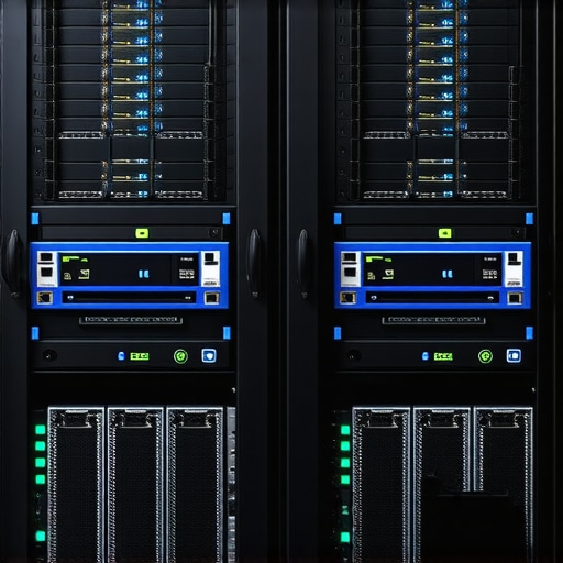 Visual representation of advanced storage infrastructure with NVMe SSDs and RAID arrays.