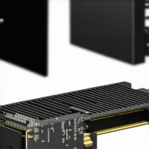 Illustration of NVMe SSD cooled by microfluidic cooling channels in a server
