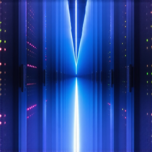 Futuristic data center emphasizing SSD arrays and AI-driven monitoring