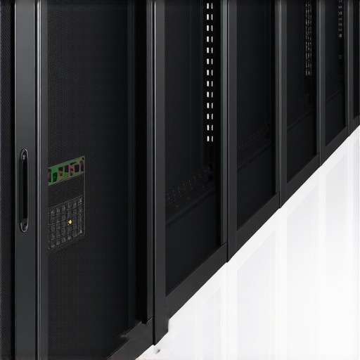 Modern data center featuring PCIe 7.0 NVMe drives with cooling fans