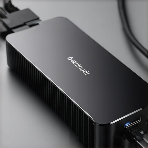 External NVMe SSD with Thunderbolt 4 connection and thermal cooling features