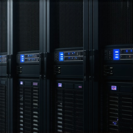 Data center showcasing hierarchical SSD RAID setup with cooling mechanisms