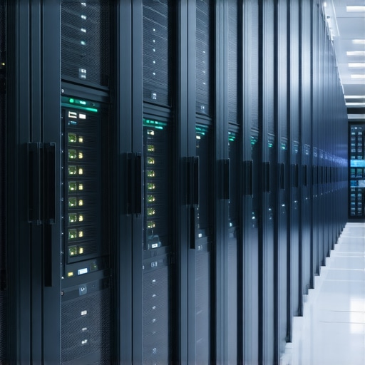 High-tech data center with innovative thermal management systems