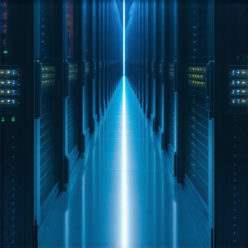 Futuristic data center showcasing innovative cooling systems and high-performance storage arrays