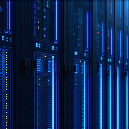 Futuristic data center showcasing RAID configurations and NVMe SSDs