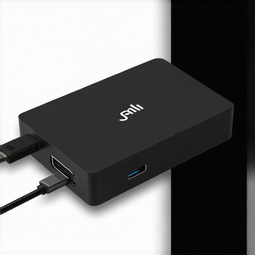 External SSD connected to a computer with cooling system ensuring high-speed data transfer